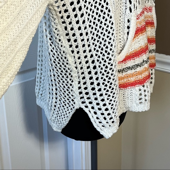 ⭐️ POL JSST84 Hooded Cream Crotched Pullover Sweater Womens Small S  Bohemian - Picture 6 of 15